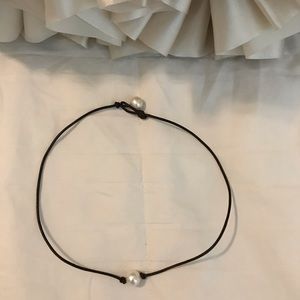 Beautiful pearl beach inspired choker necklace!